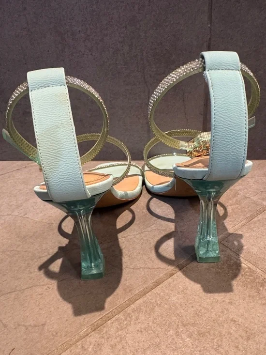 Aldo x Disney Aladdin Jasmine Women's Aqua genie lamp charm heels 🧞‍♂️ - Picture 6 of 8